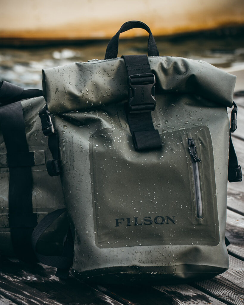The Filson dry backpack.